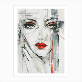 Abstract Of A Woman 11 Art Print