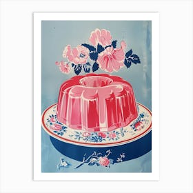 Pastel Pink Jelly Vintage Cookbook Inspired 1 Art Print