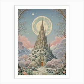 Pastel Winter Tower Art Print