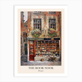 Bruges Book Nook Bookshop 4 Poster Art Print