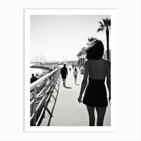 Cannes, Black And White Analogue Photograph 2 Art Print
