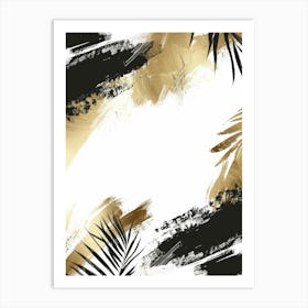 Gold And Black Abstract Painting 78 Art Print