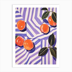 Plums Fruit Summer Illustration 3 Art Print