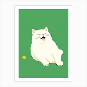 White Cat Art Print