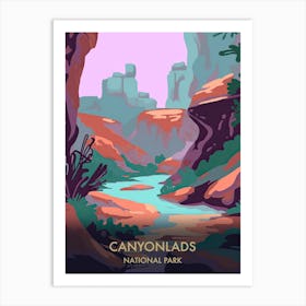 Canyonlands National Park Travel Poster Matisse Style 2 Art Print