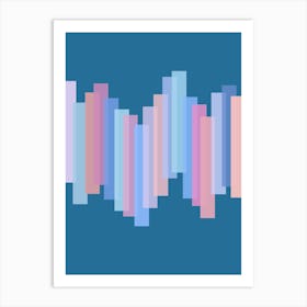 Abstract Lines Geometric Pastels Art Print