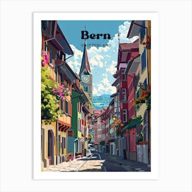 Bern Switzerland Streetview Travel Art Art Print