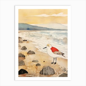 Bird Illustration Dunlin 1 Art Print