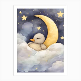 Sleeping Baby Duckling 2 Art Print
