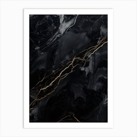 Black Marble 1 Art Print