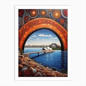 Default Australian Aboriginal Dot Art Style Painting Of The Sy 0 Art Print