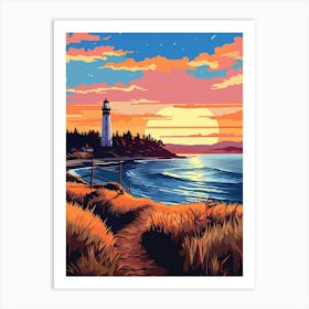 Whidbey Island Pointllism 1 Art Print