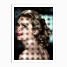 Grace Kelly In Style Dots Art Print