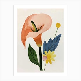 Painted Florals Calla Lily 3 Art Print