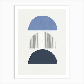 Blue And White Art Print