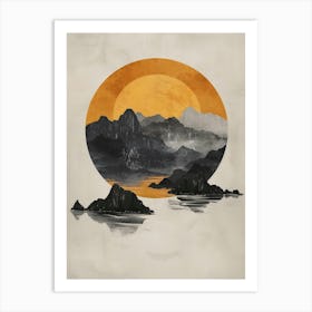 Sunset In The Mountains 42 Art Print