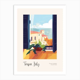 Tropea Cat On A Window 1 Italian Summer Collection Art Print