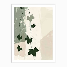 Ivy Plant Minimalist Illustration 3 Art Print