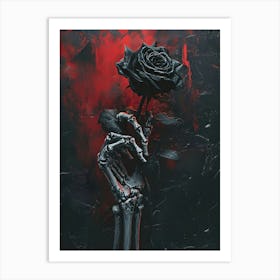 Skeleton Rose 1 Art Print