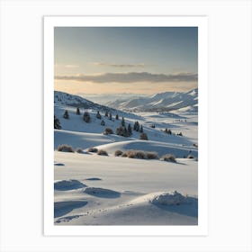 Landscape In The Snow Art Print