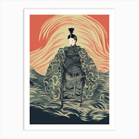 Female Samurai Onna Musha Illustration 16 Art Print