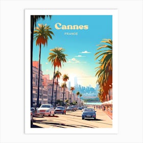 Cannes France Oceanview Travel Art Art Print