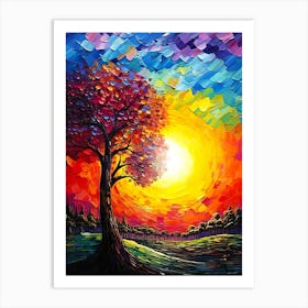 Sunset Tree Art Print