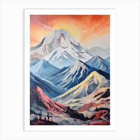 Mount Mckinley Denali Usa 5 Mountain Painting Art Print