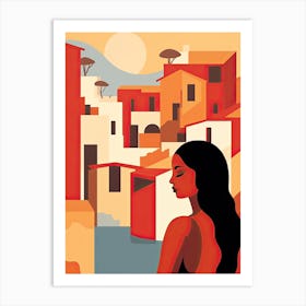 Costa Del Sol, Spain, Bold Outlines 3 Art Print