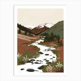 Stream In The Mountains Art Print