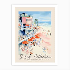 Lido De Jesolo   Italy Il Lido Collection Beach Club Poster 2 Art Print