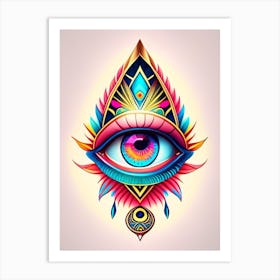 Pineal Gland, Symbol, Third Eye Tattoo 4 Art Print
