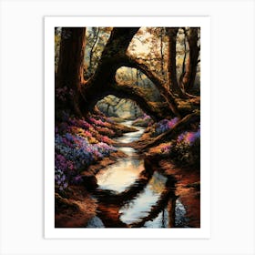 Springtime Serenity: A Forest in Bloom Art Print