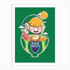 Link Ramen 1 Art Print