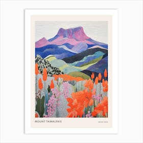 Mount Tamalpais United States 2 Colourful Mountain Illustration Poster Art Print