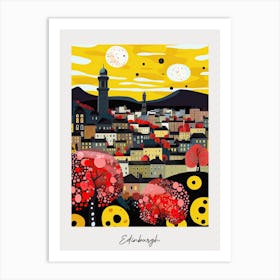 Poster Of Edinburgh, Illustration In The Style Of Pop Art 2 Art Print