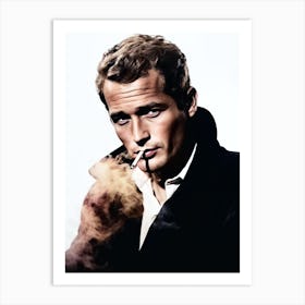 Color Photograph Paul Newman 1 Art Print