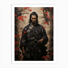 Japanese Samurai Illustration 14 Art Print