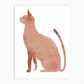 Bombay Cat Clipart Illustration 3 Art Print