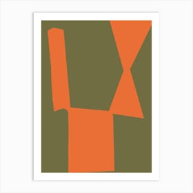 Orange and green composition Art Print