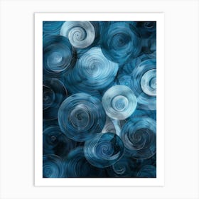 Blue Swirls Art Print