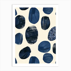 Blue Circles 19 Art Print