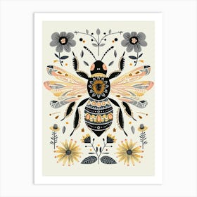 Colourful Insect Illustration Bee 9 Art Print