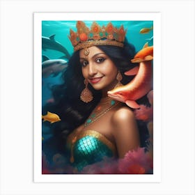 Queen of Mermaids Art Print