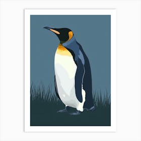 Emperor Penguin Oamaru Blue Penguin Colony Minimalist Illustration 4 Art Print