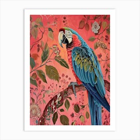 Floral Animal Painting Macaw 1 Art Print