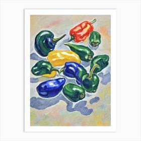 Serrano Pepper 2 Fauvist vegetable Art Print