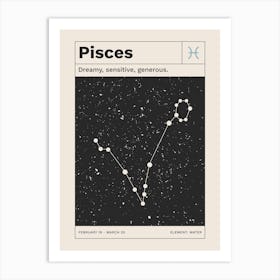 Pisces Zodiac Sign Constellation Art Print