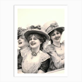 Titanic Ladies Black And White 3 Art Print