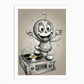 Dj Robot Art Print